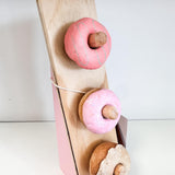Donut Stand and Salt Dough Donuts Pink Stand