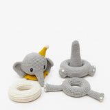 Handmade Stacking Crochet Elephant