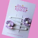 Purple Pearl Clips