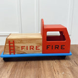 Wooden Ride on Fire Truck