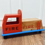 Wooden Ride on Fire Truck