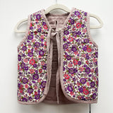 Reversible Quilted Vest - Floral