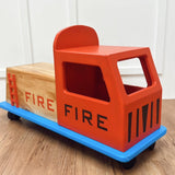 Wooden Ride on Fire Truck