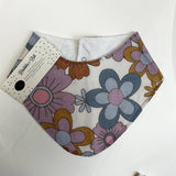 Bold Purple Vintage Floral Dribble Bib