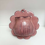Frilled Plant Pot Wall Holder - Pink