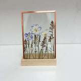 Small Dried Floral Frame -Blue/White Florals