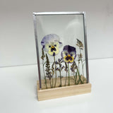 Small Dried Floral Frame -Purple Florals