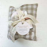 Aromatherapy Botanical Wheat Bag Set - Large Brown Gingham