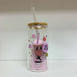 Glass Tumbler with Straw - I Got a Latte to Do