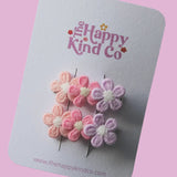 Pastel Rainbow Dainty Daisy Clips