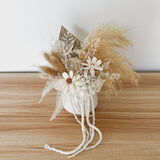 Petite Dried Flower Pot- All the Whites
