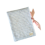 Wren Gingham Quilted Book Sleeve