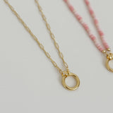 18k GP Round Carabiner Chain