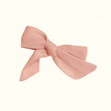 Kayla Bow Linen - Soft Pink