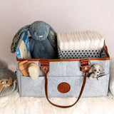 Luxe Baby Nappy Caddy - Grey