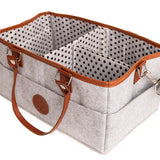 Luxe Baby Nappy Caddy - Grey