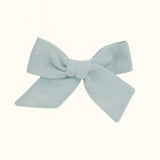 Kayla Bow Linen - Soft Blue