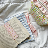 Wren Gingham Quilted Book Sleeve
