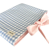 Wren Gingham Quilted Book Sleeve