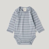Merino Bodysuit - Periwinkle Stripe