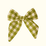 Kayla Bow Linen - Celery