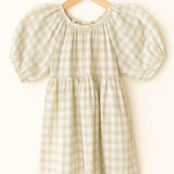 Baby Bella Dress - Bone Gingham