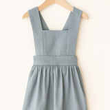 Riley Pinafore - Sky Blue Linen Cotton Lining