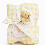 Children's Botanical Wheat Bag with Bedtime Buddy - Yellow Gingham