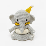 Handmade Stacking Crochet Elephant