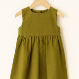 Clover Pinafore - Linen Olive