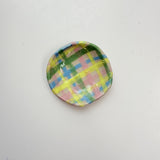 Rainbow Plaid Trinket Dish