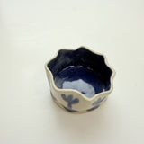 Blue Flowers Frill Trinket Dish