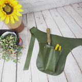 The Gatherer - Leather Gardening Belt - Green