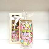 Glass Tumbler with Straw - Grow with Grace