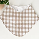 Natural Checkered Dribble Bib