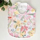 Pastel Bloom Sqaure Dribble Bib