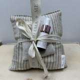 Aromatherapy Botanical Wheat Bag Set - Mustard Stripe