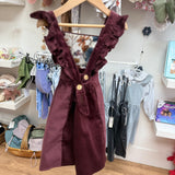 Corduroy Pinafore Dress - Plum