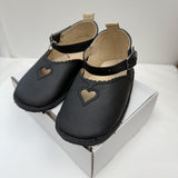 Black Leather Love Sandal