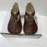 Brown Leather Twist Sandal