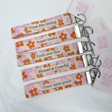 Keychain - Orange/Pink Daisy