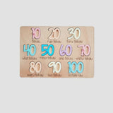 Puzzle - Numbers 10-100 in Māori - Pastels