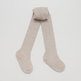 Merino Wool Cable Tights | Oatmeal