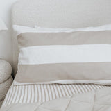 Pillowcase - Greige Stripe