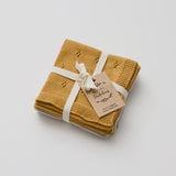 Organic Cotton Wash Cloth Set Sun/Oat