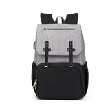 Payton Nappy Backpack: Black/Grey