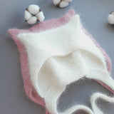 Luxury Mohair Blend Cat-Ear Bonnet