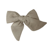 Kayla Bow Linen - Grey