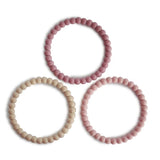 PEARL TEETHING BRACELET - LINEN / PEONY / PALE PINK