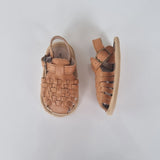 Alfie Soft Sole Genuine Leather Sandals Open back- Almond.